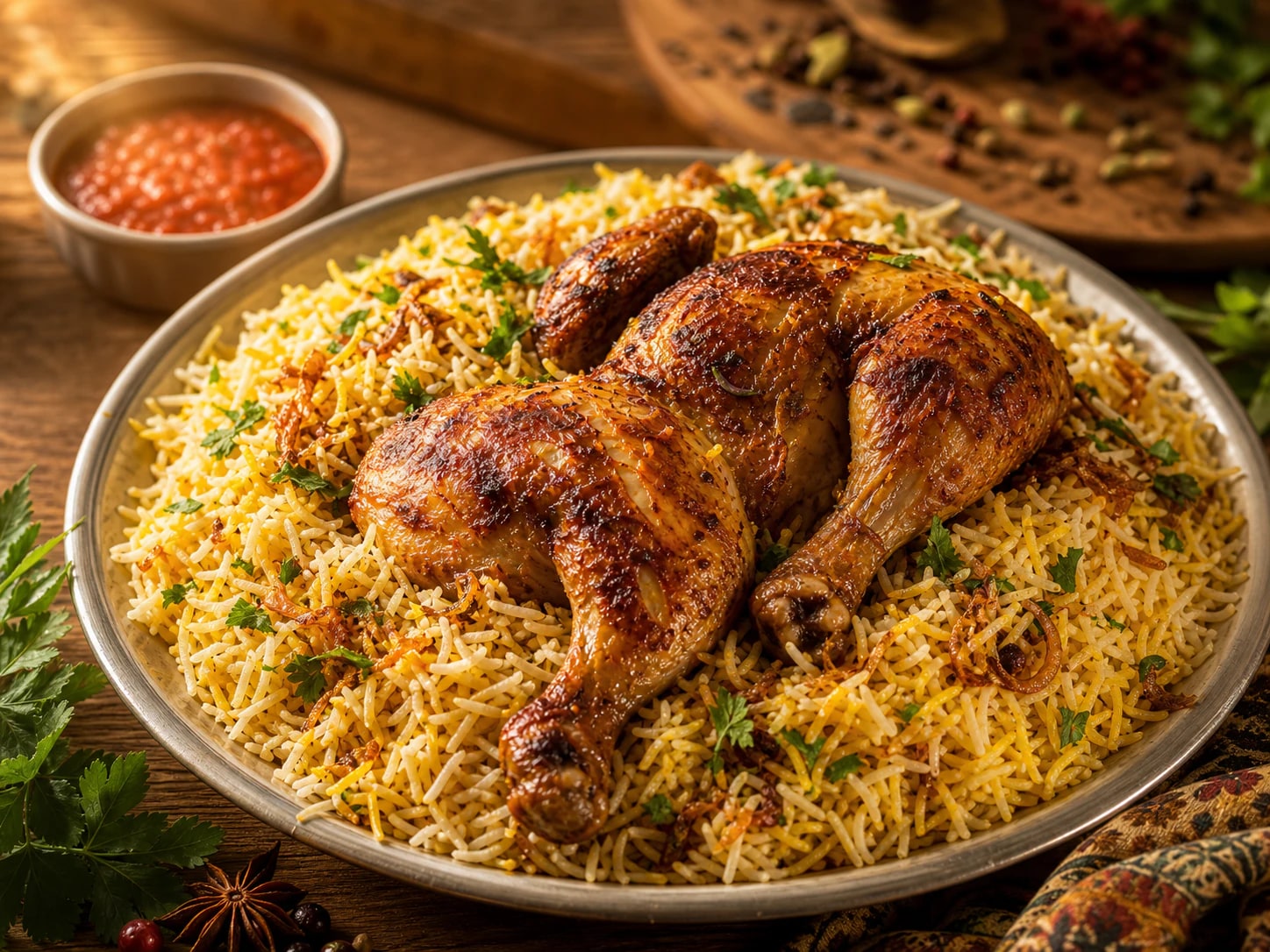 Mandi Chicken Plate